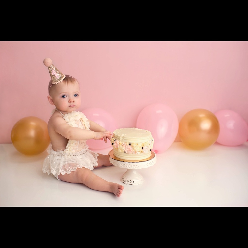 12-18mo baby girl cake smash sunsuit-Beautiful!